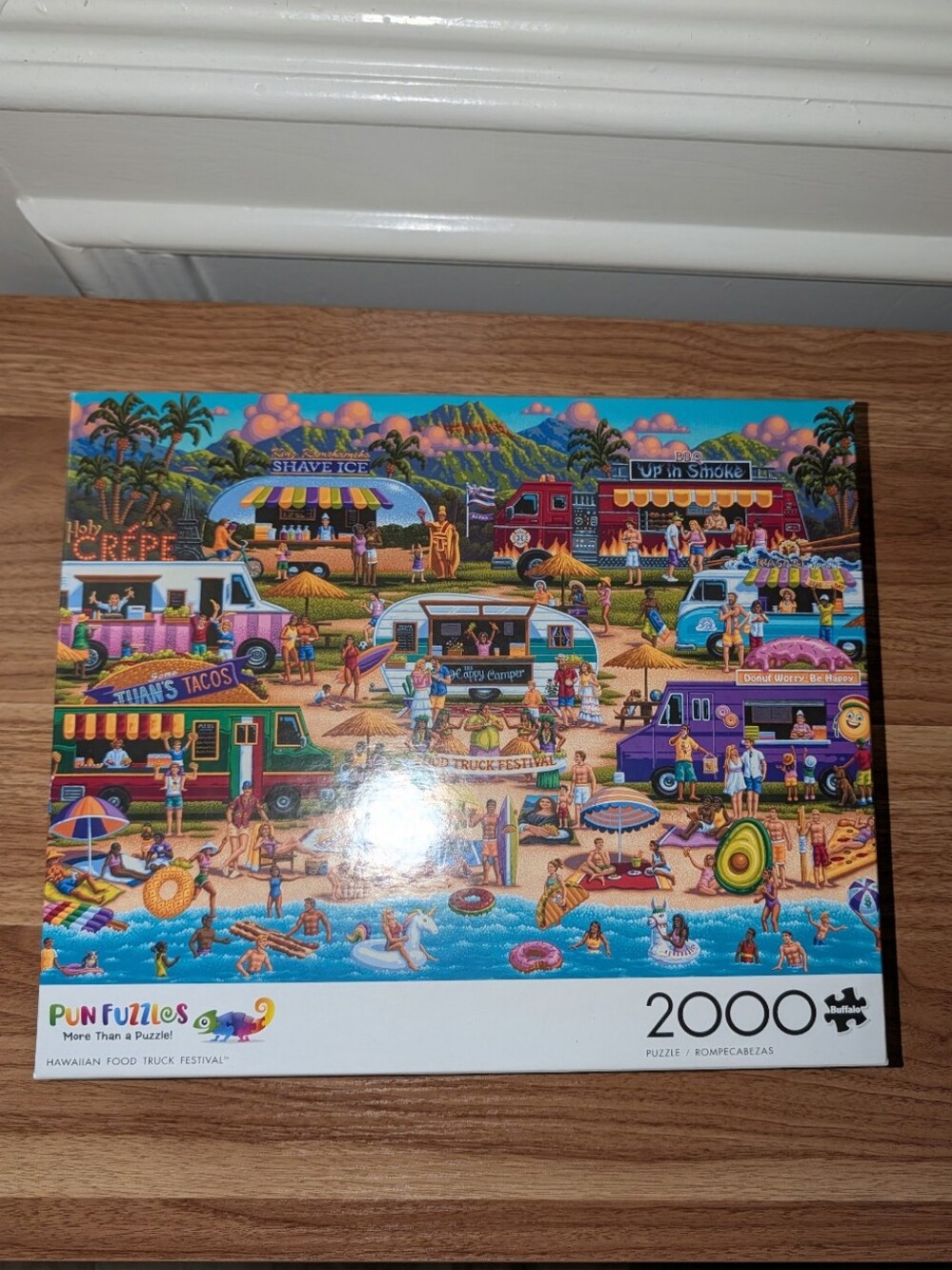 Buffalo Games Pun Fuzzles "Hawaiian Food Truck Festival" 2000 Piece Jigsaw Puzzl
